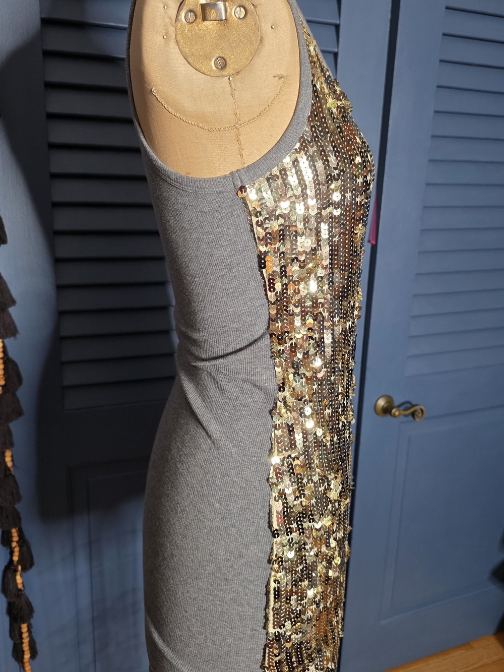 Dolce & Gabbana Gold Sequin Tank Mini Dress - Picture 4 of 16